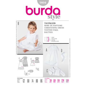 doopjurk (maat 62-86) Burda 9804