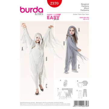 geest en spook (maat 104-152) burda 2370