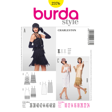 charleston jurk (maat 36-50) Burda 2376