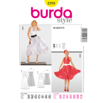 Marilyn Monroe (maat 36-48) Burda 2393