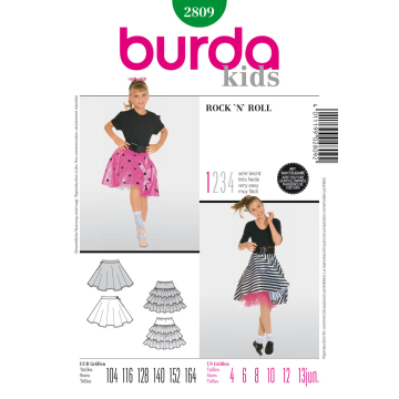 rock 'n' roll met petticoat (maat 104-164) Burda 2809
