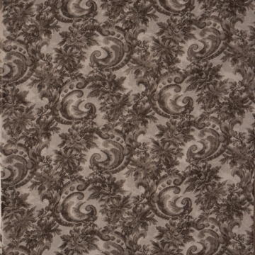 grijze zijde chiffon met antraciet paisley fantasie bedrukt