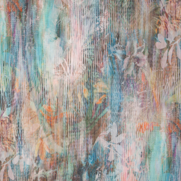 pastel blauw groen katoen batist fantasie gebloemd inkjet print