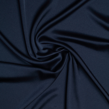 donkerblauw reversible crepe satijn 