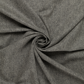 zwart wol-wit visgraat tweed