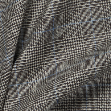 zwart wit blauw prince de galles wol met stretch italiaans import