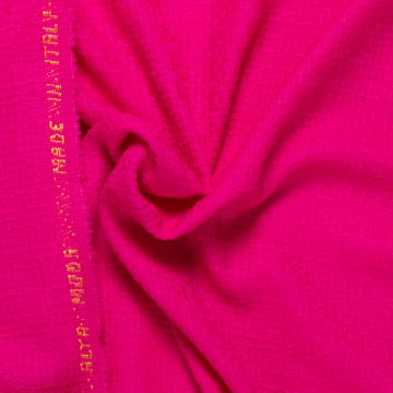cyclaam roze zuiver wol haute couture boucle italiaans import