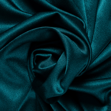 petrol stretch crepe reversible satijn Italiaans import
