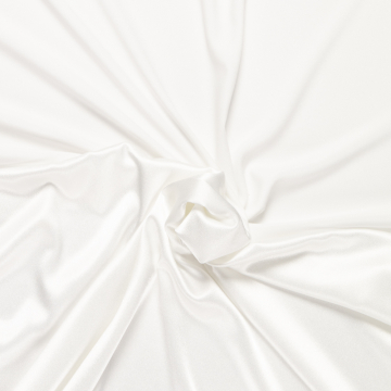 off white stretch crepe reversible satijn Italiaans import