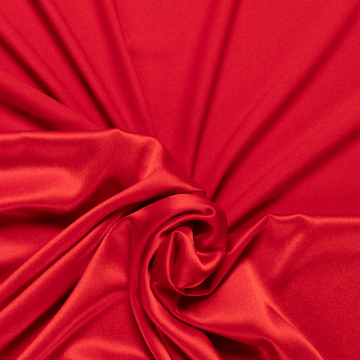 rood stretch crepe reversible satijn Italiaans import