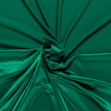 groen stretch crepe reversible satijn Italiaans import