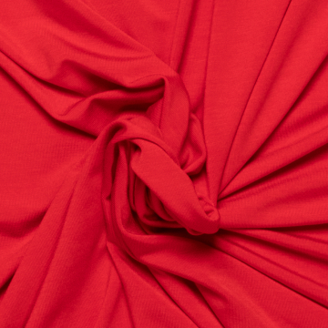 rood stretch tricot van bamboe