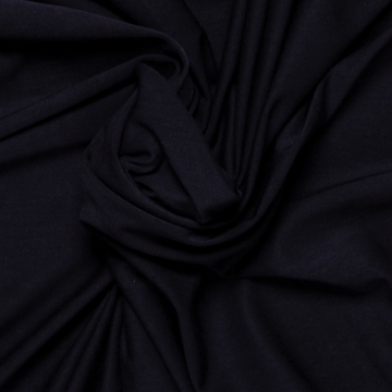 donkerblauw stretch tricot van bamboe