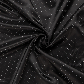 viscose voering zwart met wit stipje