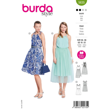 jurk (maat 36-48) Burda 5635