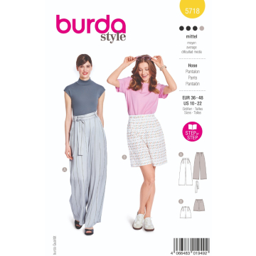 broek en short (maat 36-48) Burda 5718