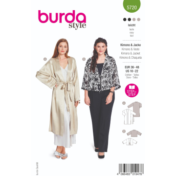 kimono en jasje (maat 36-48) Burda 5720