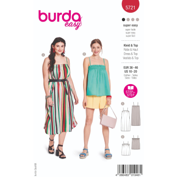 zomerjurk en topje (maat 36-46) Burda 5721