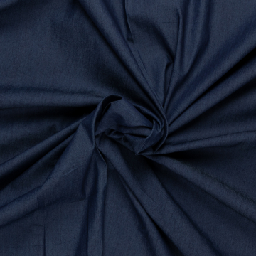 donkerblauw chambray denim met stretch