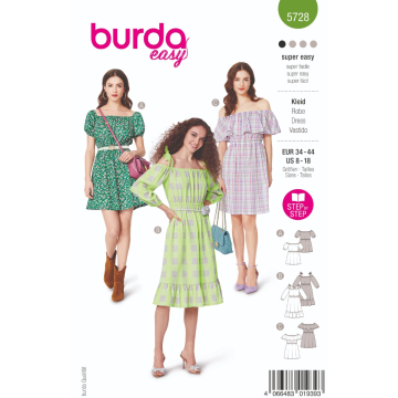jurk (maat 34-44) Burda 5728