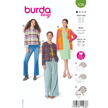 jasje (maat 34-44) Burda 5729