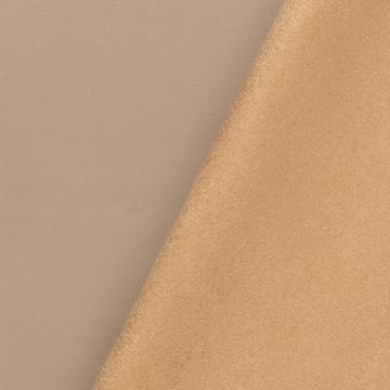 taupe imitatieleer stretch met camel suedine rug