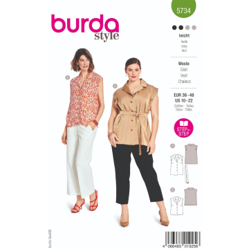 gilet (maat 36-48) Burda 5734
