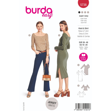 jurk en top (maat 36-46) Burda 5738
