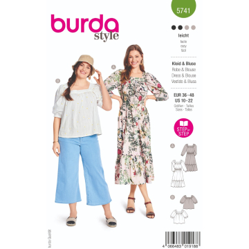 jurk en top (maat 36-48) Burda 5741