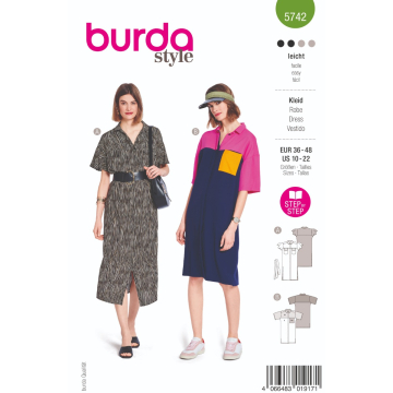 zomerjurk (maat 36-48) Burda 5742