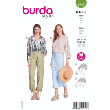 blouse (maat 36-46) Burda 5745