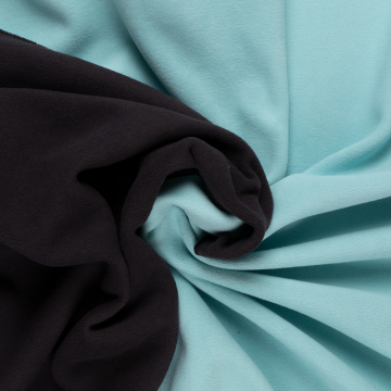 mint zwart double face fleece