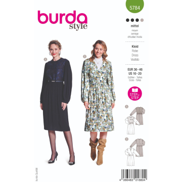 jurk (maat 36-46) Burda 5784