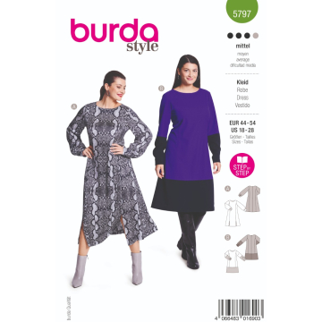 jurk (maat 44-54) Burda 5797