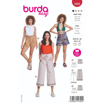 broek en short (maat 34-48) Burda 5808