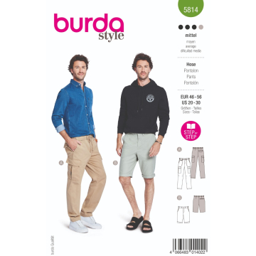 broek en short (maat 48-58) Burda 5814