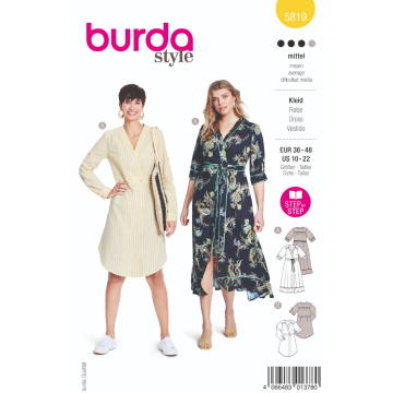 wikkeljurk (maat 36-48) Burda 5819