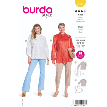 blouse (maat 44-54) Burda 5839