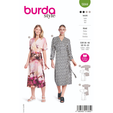 wikkeljurk (maat 36-48) Burda 5844