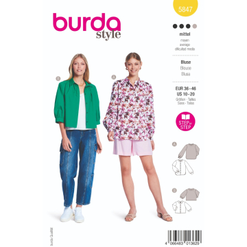 blouse (maat 36-46) Burda 5847