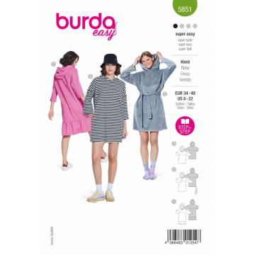 jurk (maat 34-48) Burda 5851