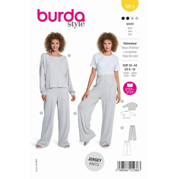 huispak (maat 34-44) Burda 5853