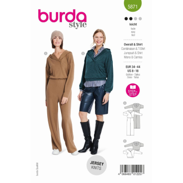 jumpsuit en hoody (maat 34-44) Burda 5871