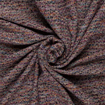 aubergine zwart aqua haute couture bouclé italiaans import