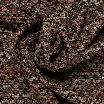 zwart beige roze Haute Couture bouclé Italiaans import