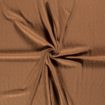 caramel stretch jacquard jersey
