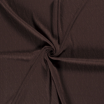 donker chocolade stretch jacquard jersey