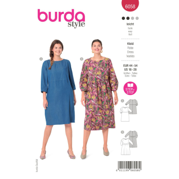 jurk (maat 44-54) Burda 6058 