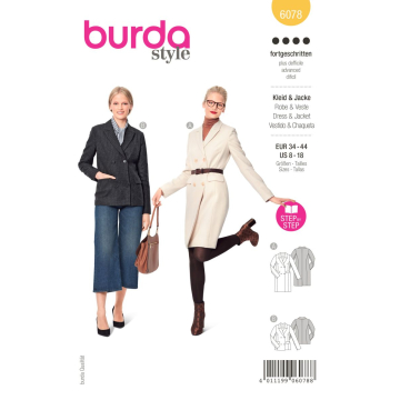 blazer en jurk (maat 34-44) Burda 6078 