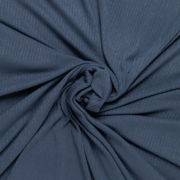 denim blauw ribbel jersey met stretch